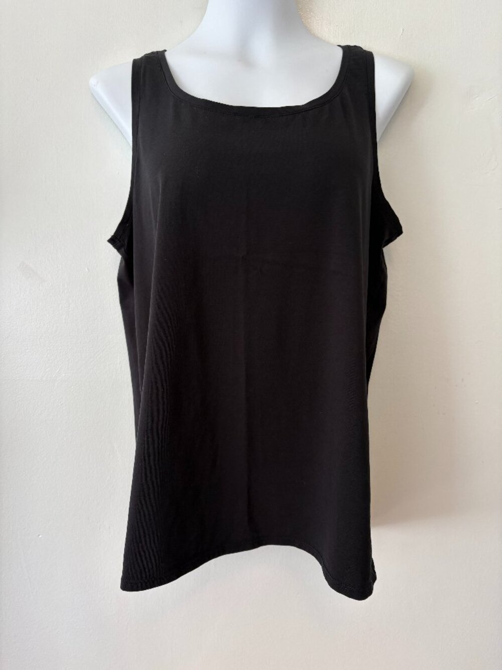 Pure Jill Pima Easy Tank Black Sleeveless Womens Large